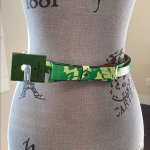 Kate Spade Green Floral Belt